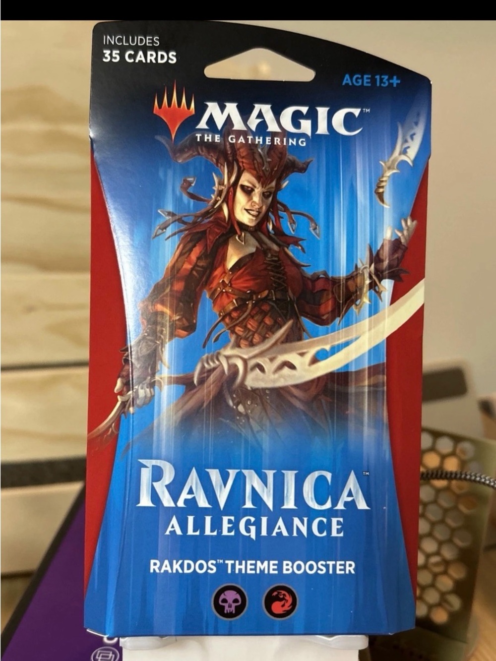 Magic Ravnica Allegiance Rakdos Theme Booster - Blue & Red Artwork
